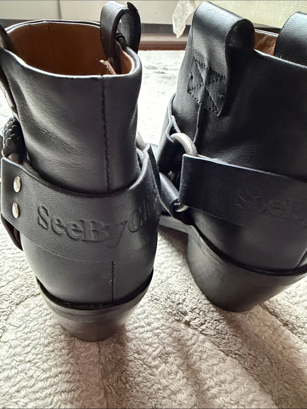 See By Chloe Black Harness Ankle Booties - Picture 5 of 8